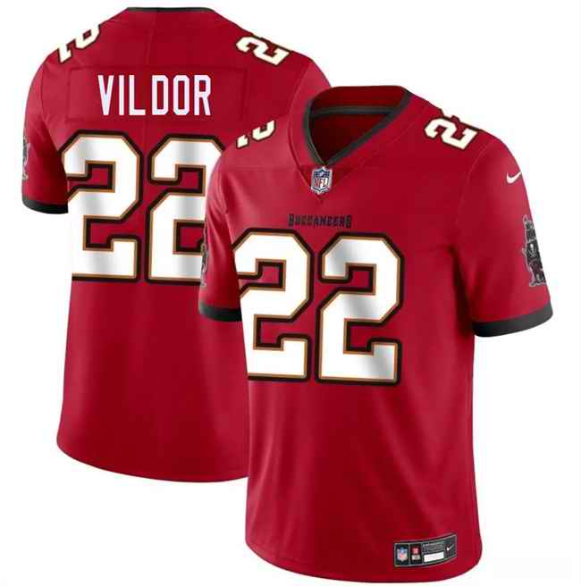 Men's Tampa Bay Buccaneers #22 Kindle Vildor Red Vapor Limited Stitched Jersey